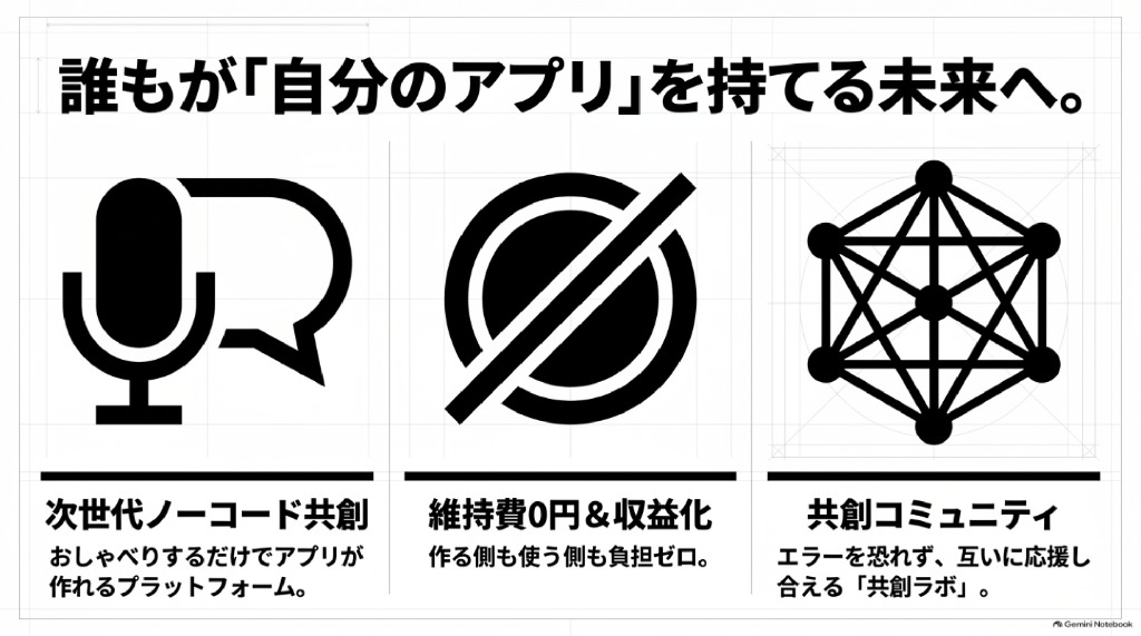 誰もが自分のアプリを持てる未来へ